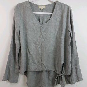 Cloth & Stone Tie Hem Popover Small Hi-Lo Hem